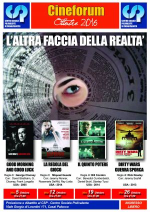 Locandina Cineforum L'altra faccia della realtà